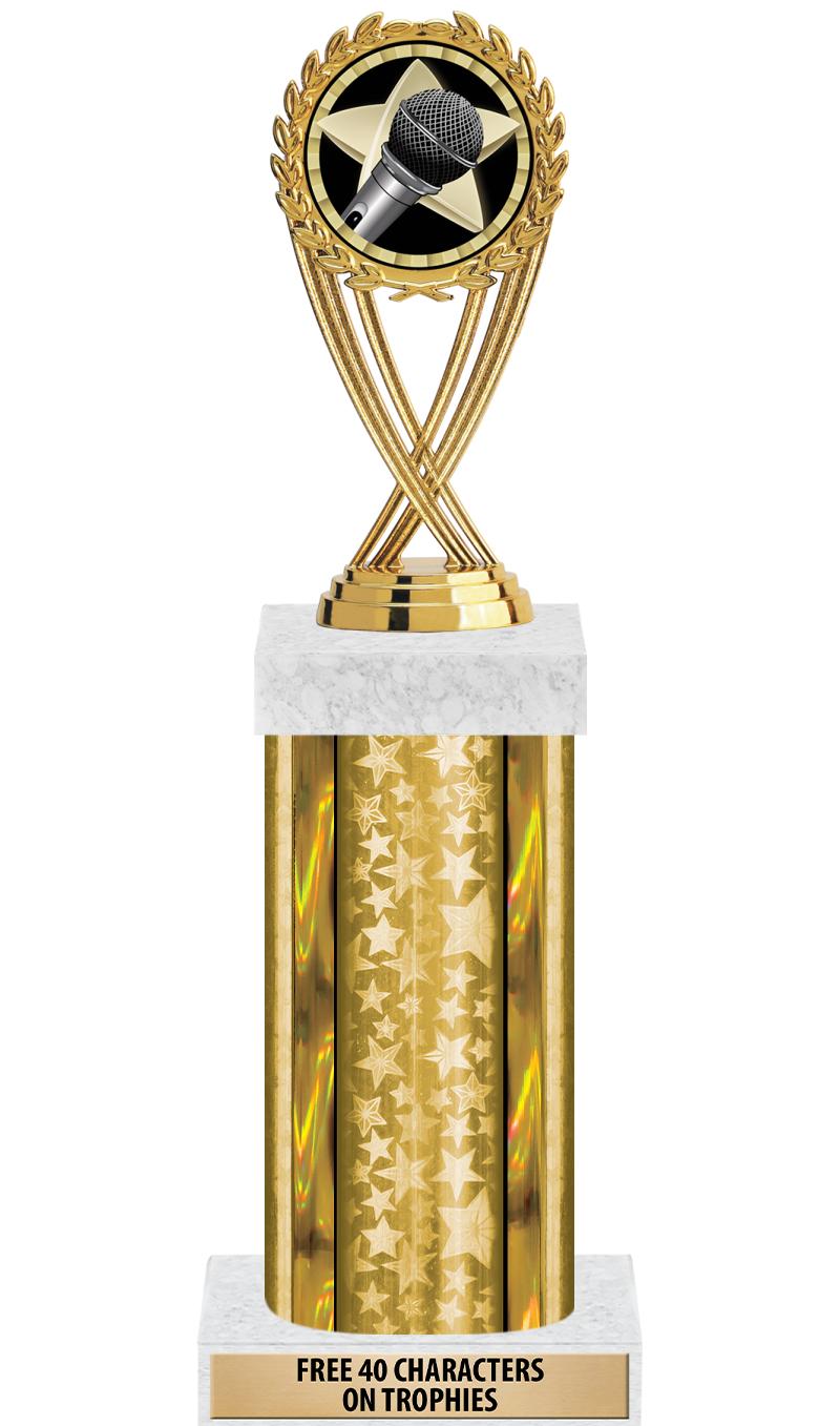 14"GOLD/GD-STARS-GD FIG/SQUARE