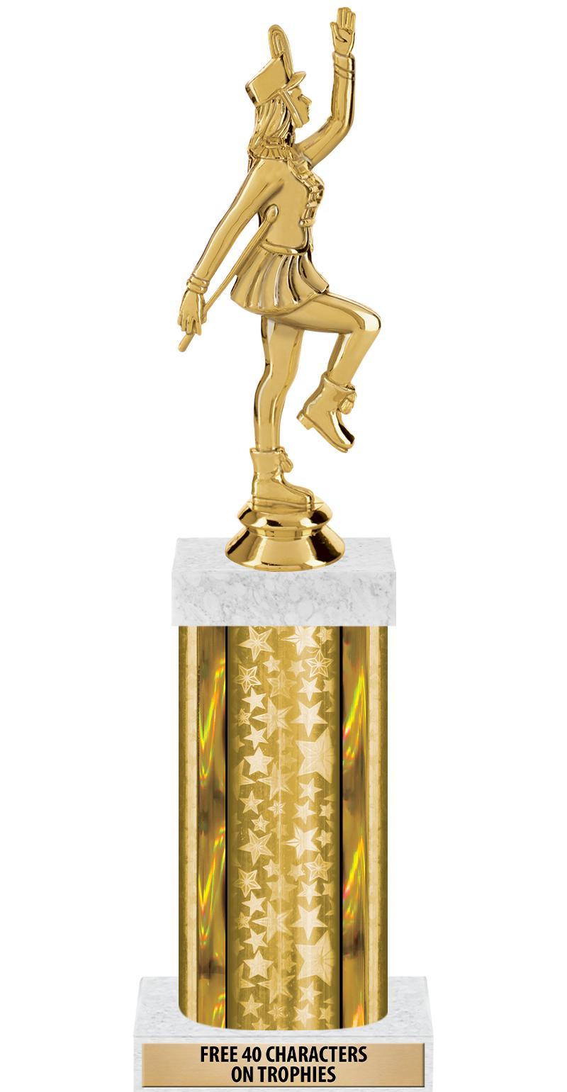 14"GOLD/GD-STARS-GD FIG/SQUARE