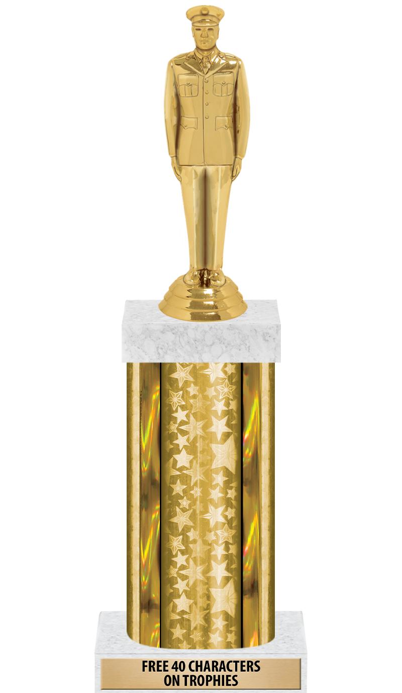 14"GOLD/GD-STARS-GD FIG/SQUARE