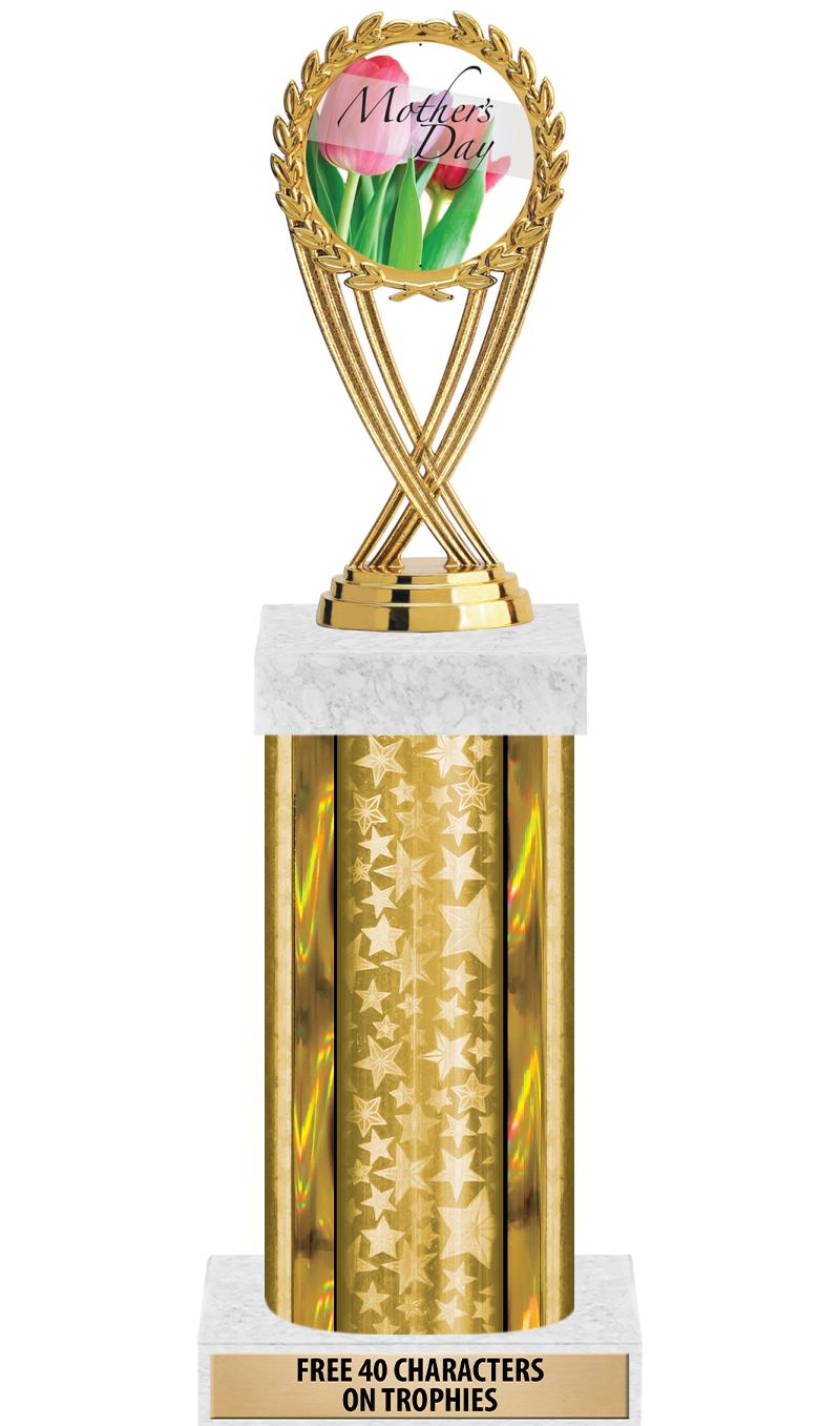 14"GOLD/GD-STARS-GD FIG/SQUARE