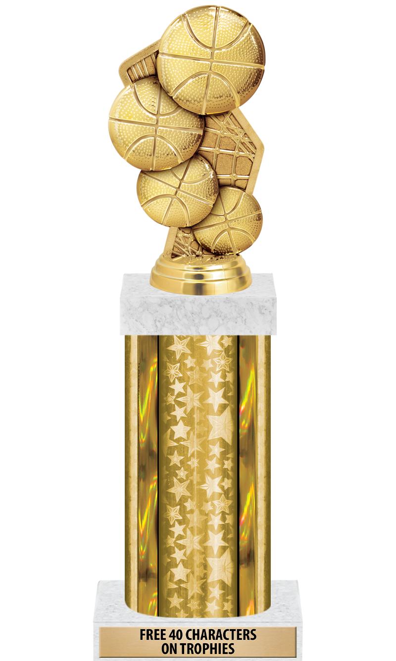 14"GOLD/GD-STARS-GD FIG/SQUARE