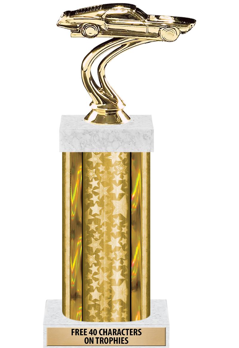 14"GOLD/GD-STARS-GD FIG/SQUARE