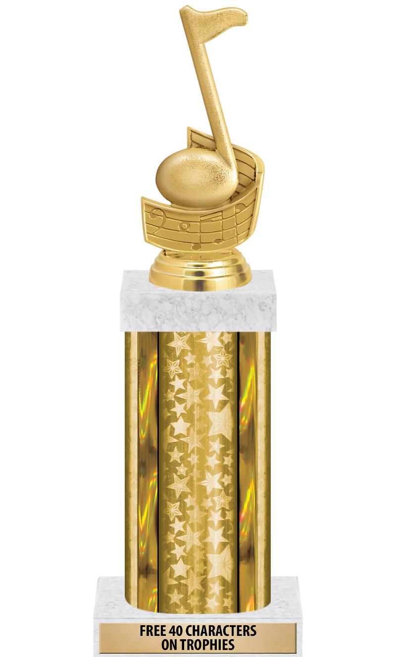 14"GOLD/GD-STARS-GD FIG/SQUARE