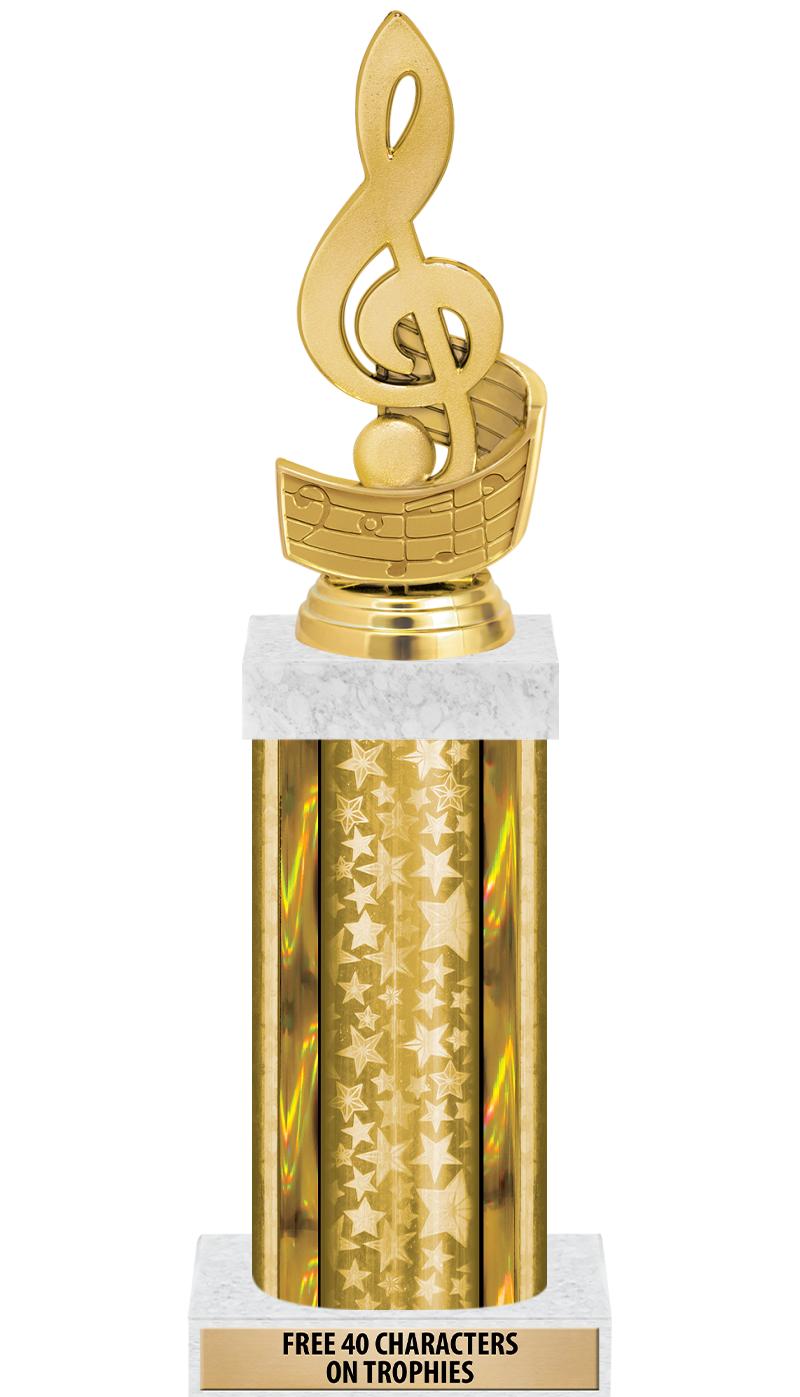 14"GOLD/GD-STARS-GD FIG/SQUARE