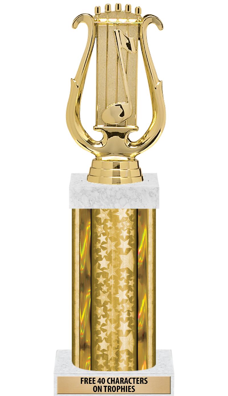 14"GOLD/GD-STARS-GD FIG/SQUARE