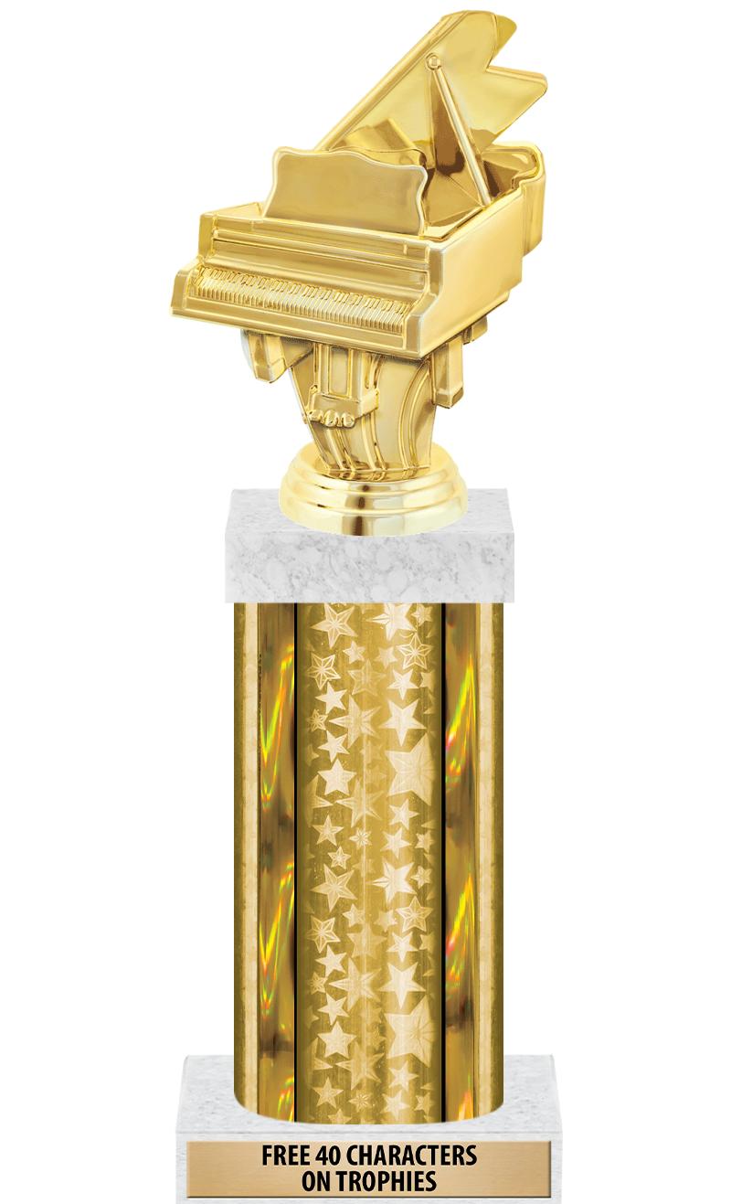 14"GOLD/GD-STARS-GD FIG/SQUARE