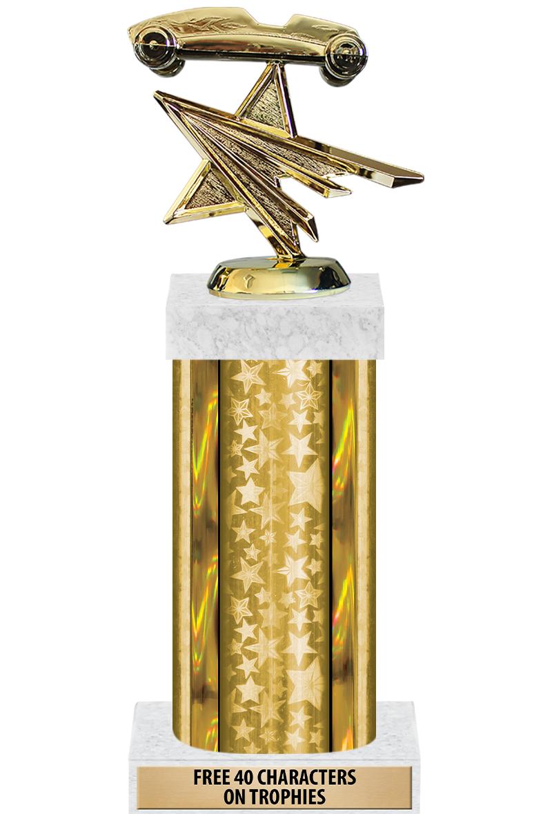 14"GOLD/GD-STARS-GD FIG/SQUARE