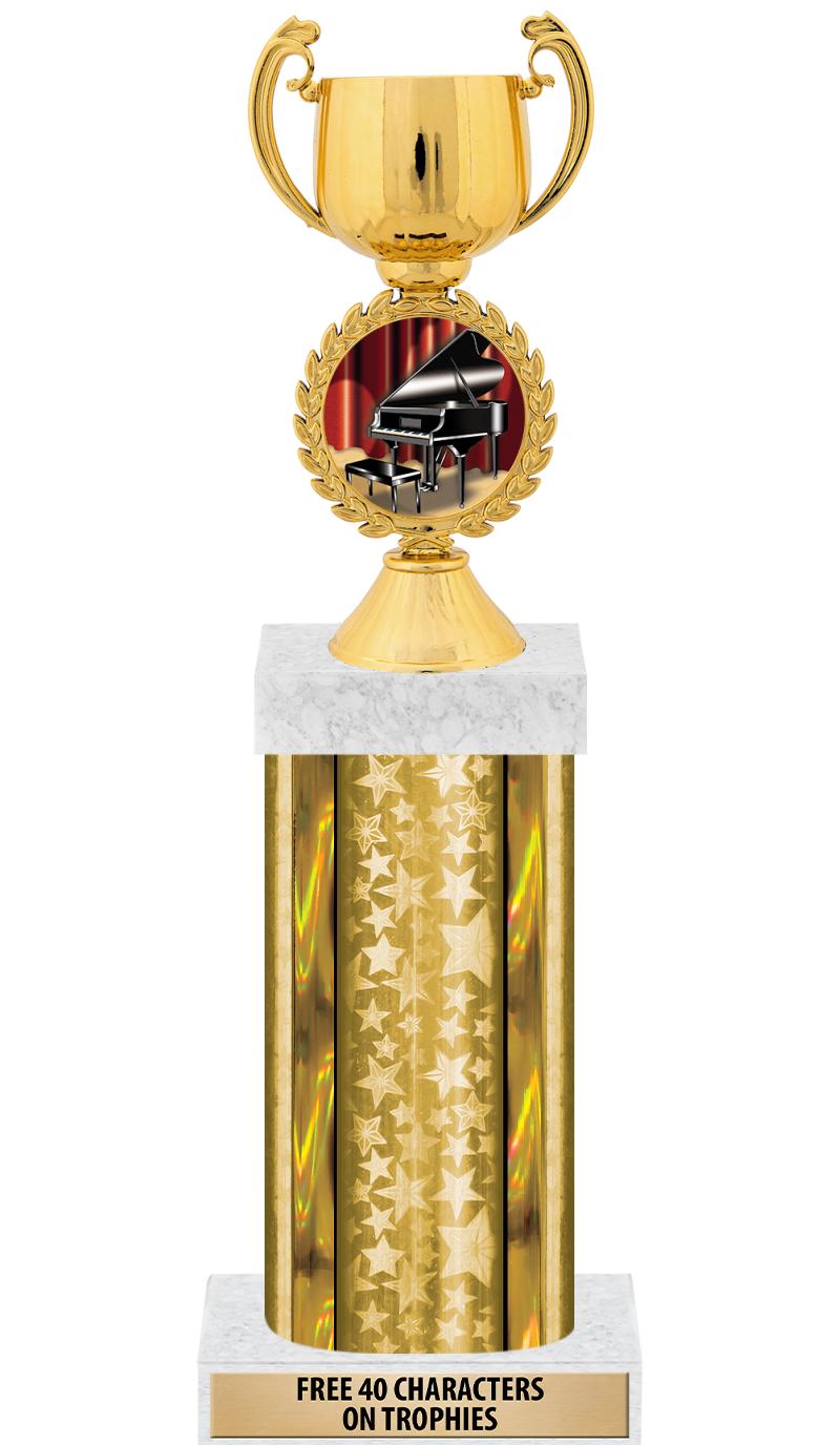 14"GOLD/GD-STARS-GD FIG/SQUARE