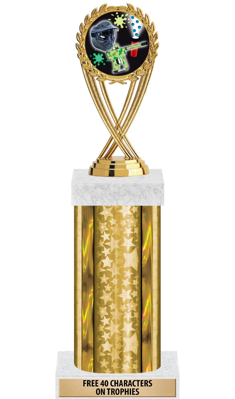 14"GOLD/GD-STARS-GD FIG/SQUARE