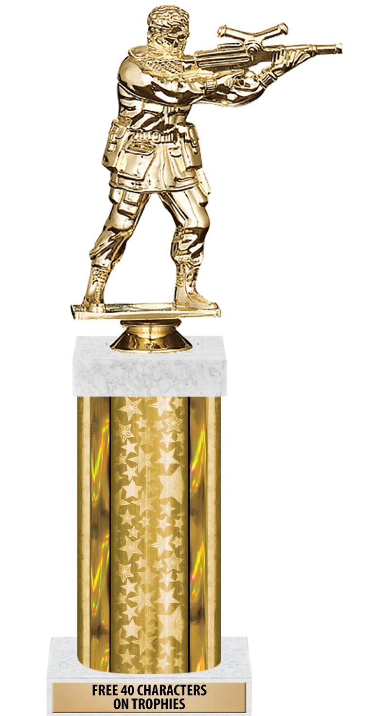 14"GOLD/GD-STARS-GD FIG/SQUARE