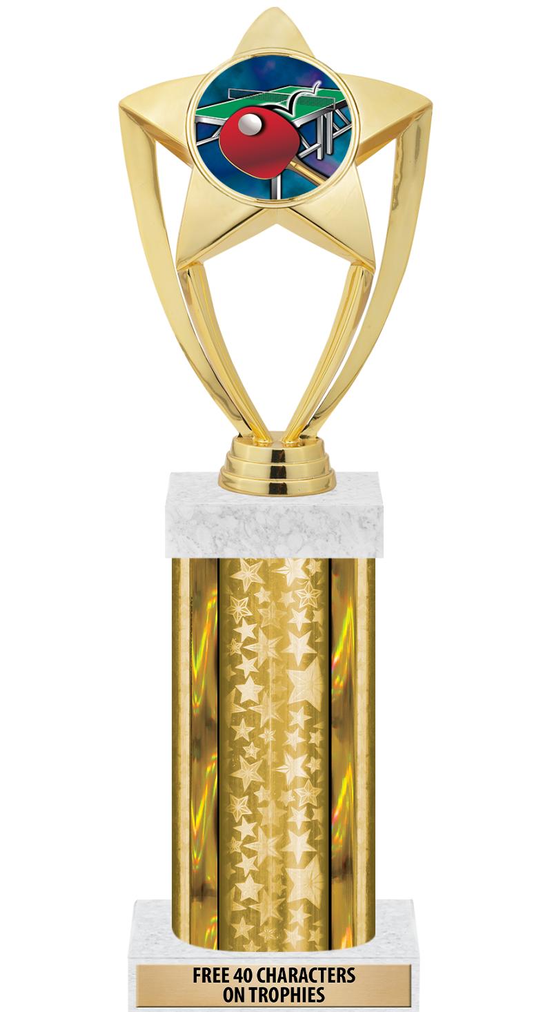 14"GOLD/GD-STARS-GD FIG/SQUARE