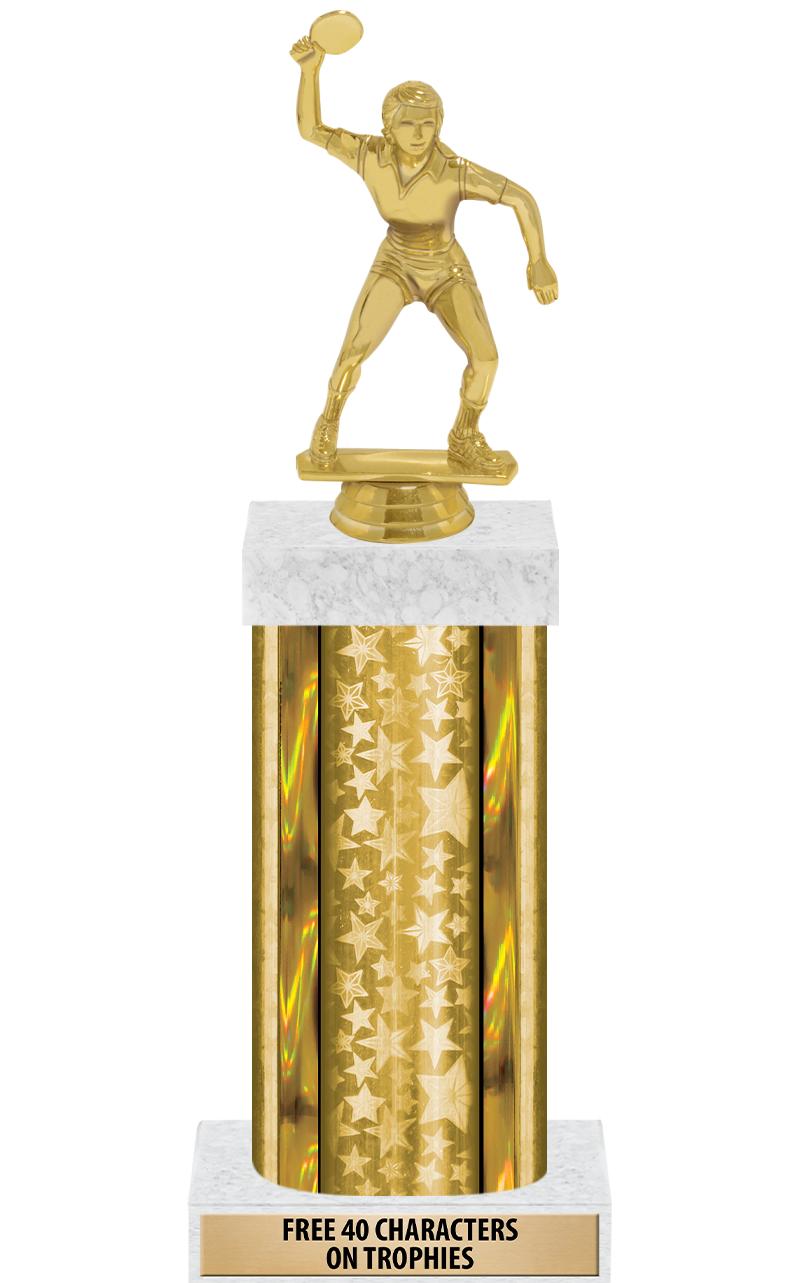 14"GOLD/GD-STARS-GD FIG/SQUARE