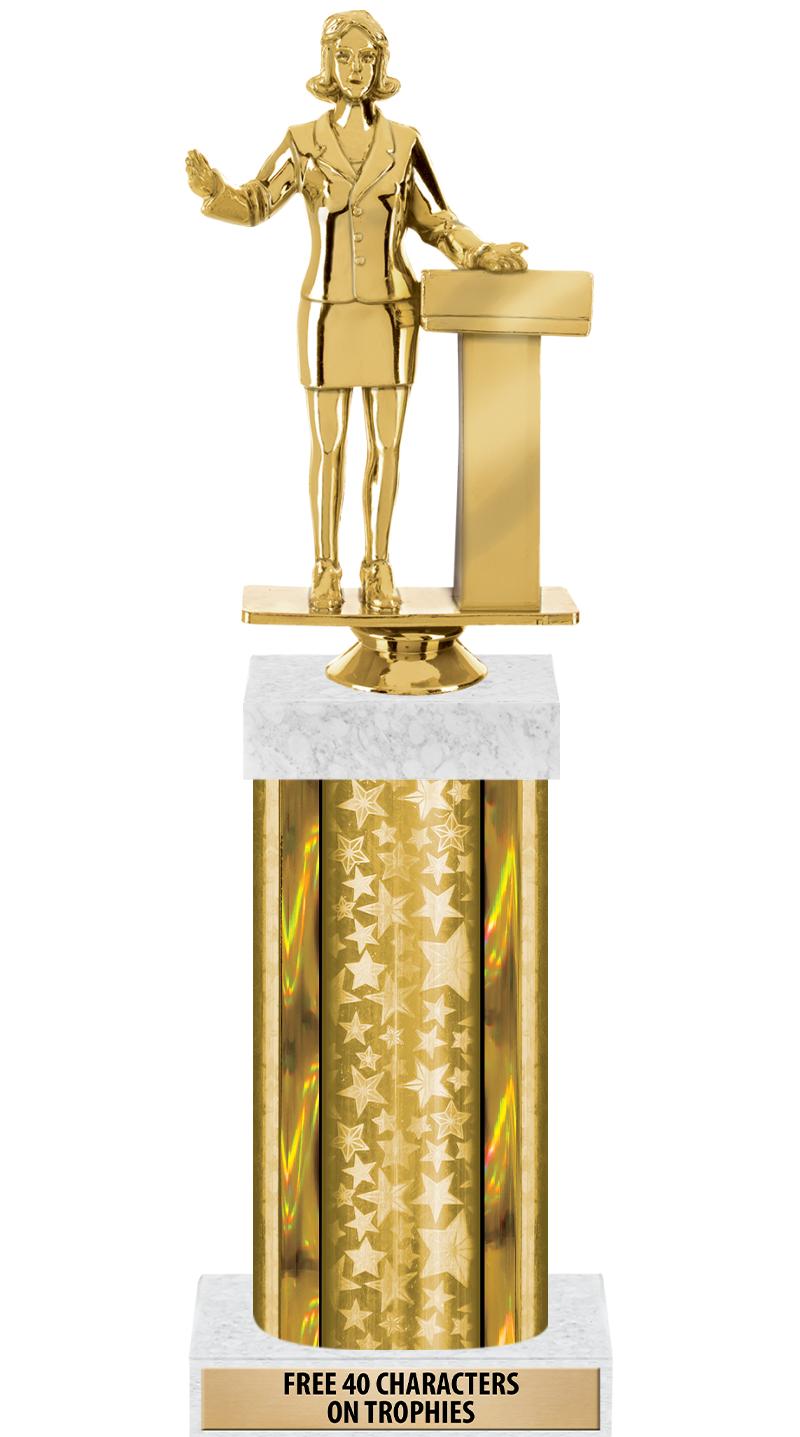 14"GOLD/GD-STARS-GD FIG/SQUARE