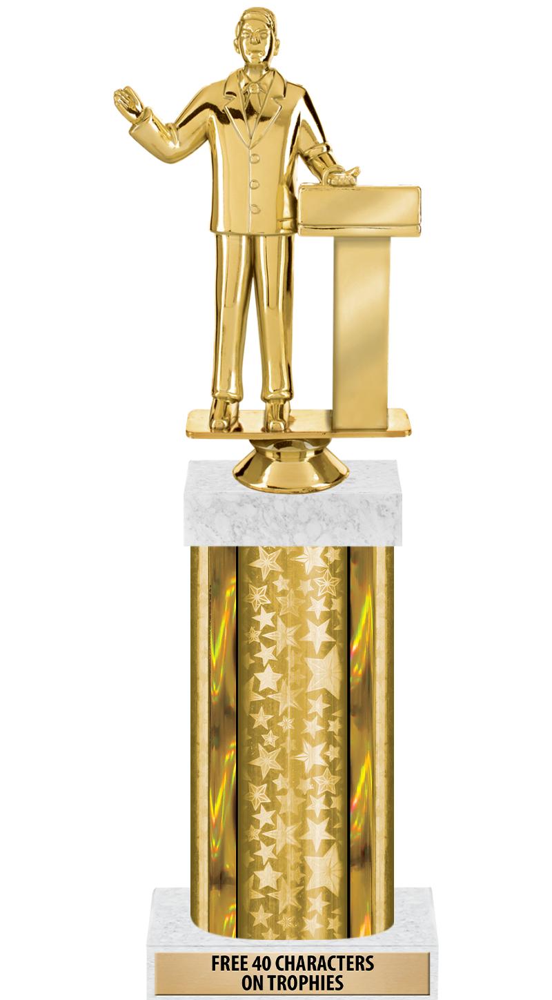 14"GOLD/GD-STARS-GD FIG/SQUARE