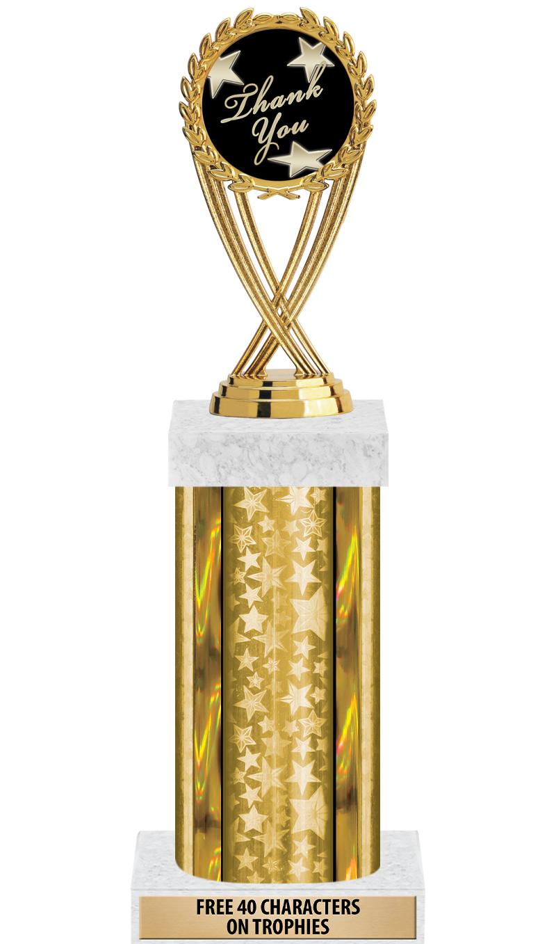 14"GOLD/GD-STARS-GD FIG/SQUARE