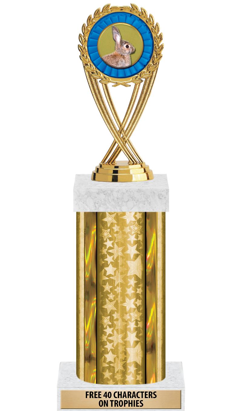 14"GOLD/GD-STARS-GD FIG/SQUARE