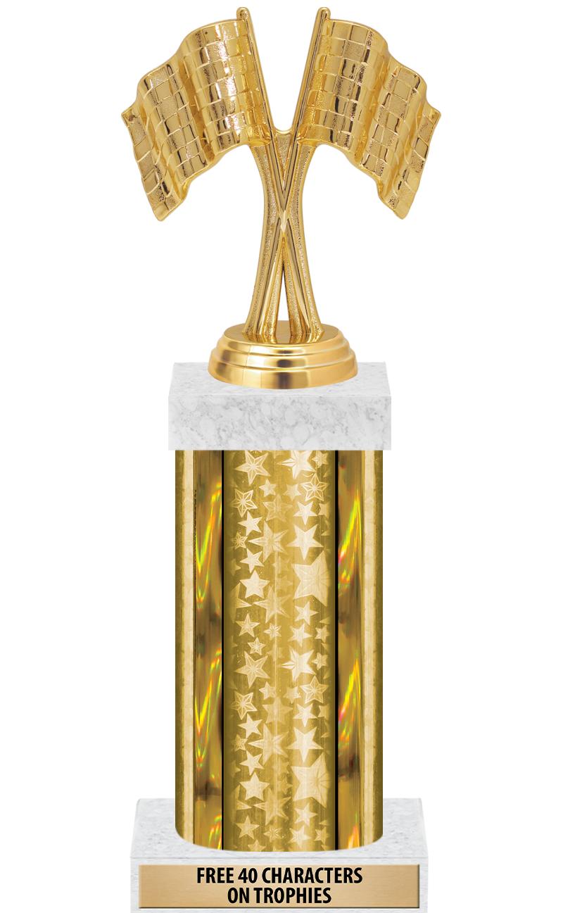 14"GOLD/GD-STARS-GD FIG/SQUARE