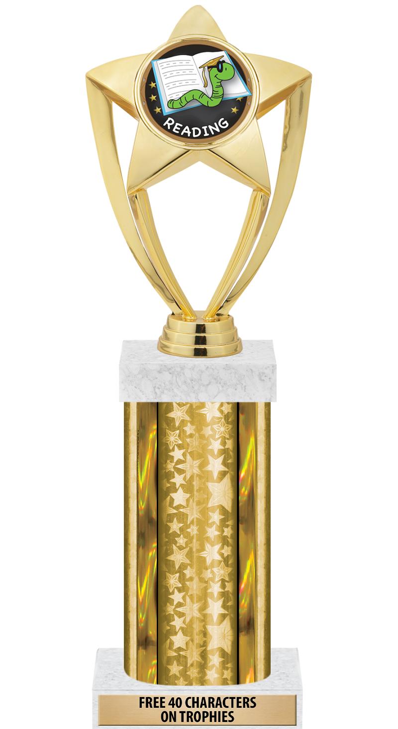 14"GOLD/GD-STARS-GD FIG/SQUARE