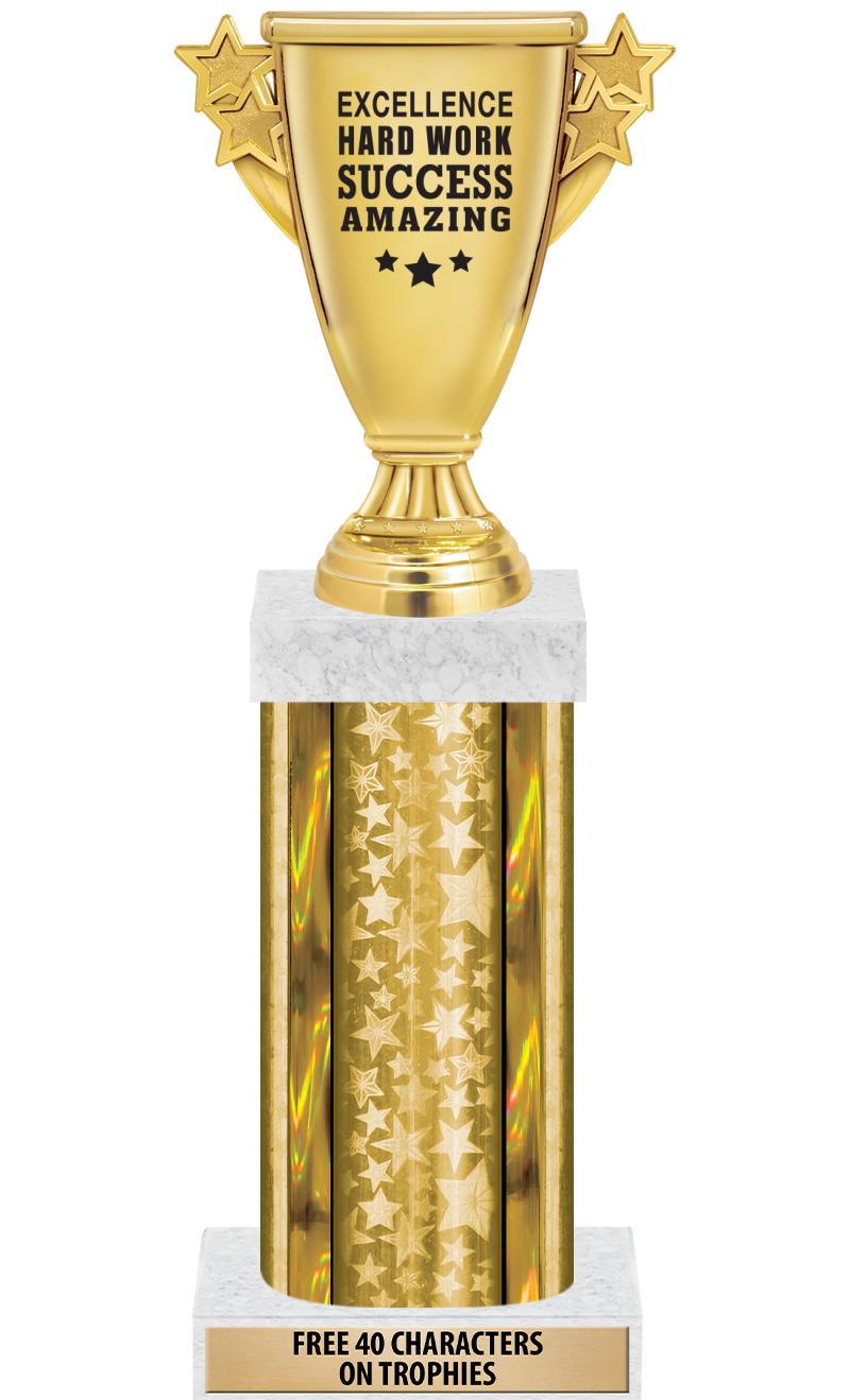 14"GOLD/GD-STARS-GD FIG/SQUARE