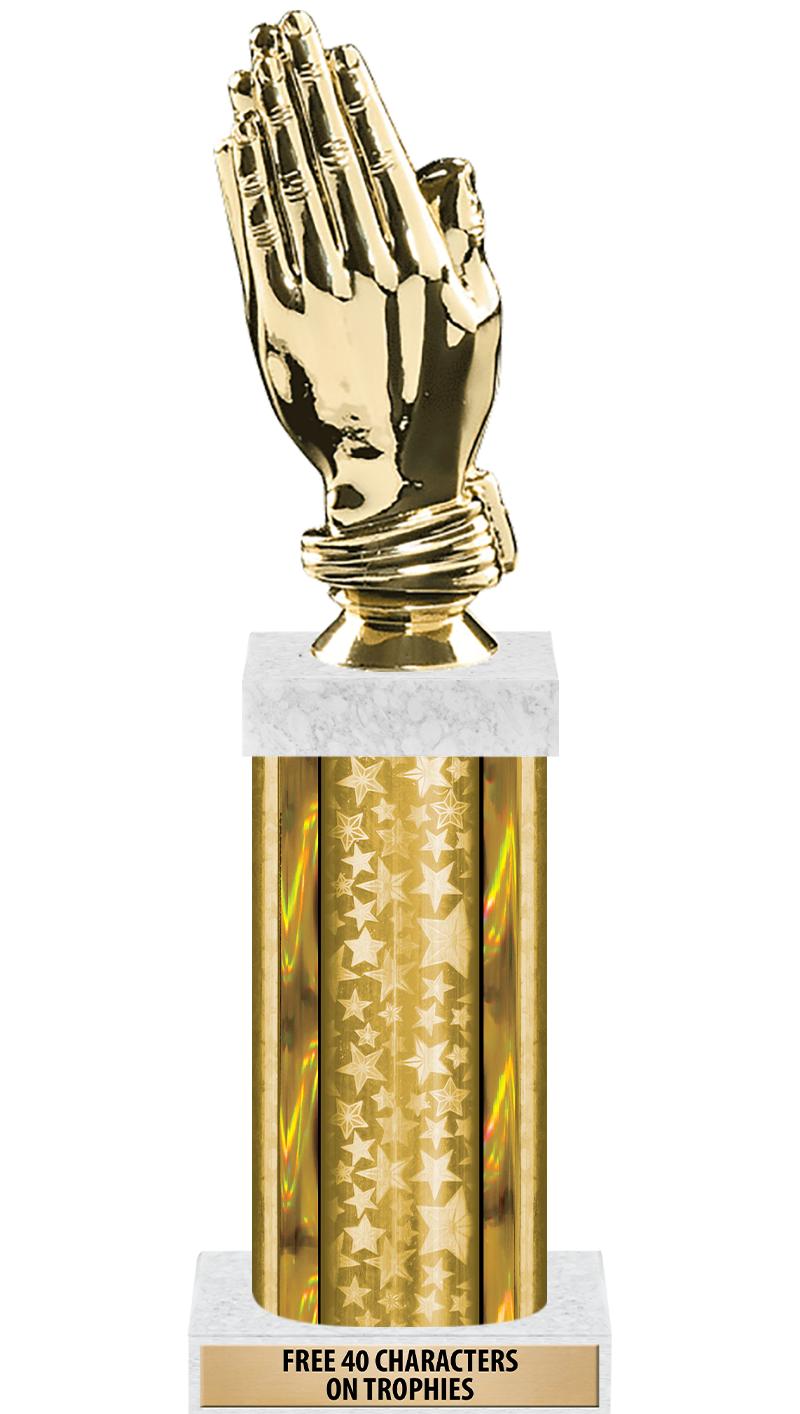 14"GOLD/GD-STARS-GD FIG/SQUARE