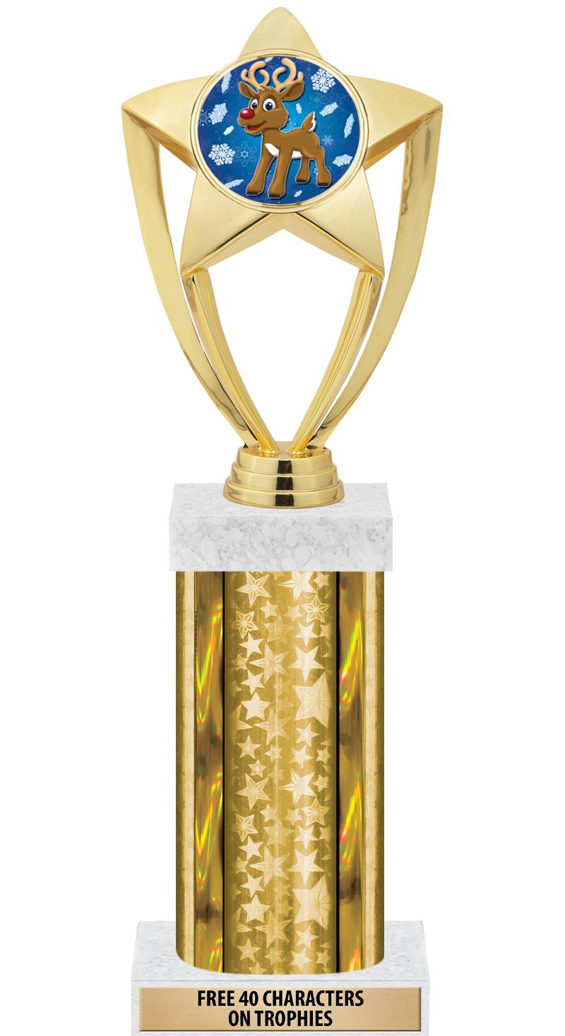 14"GOLD/GD-STARS-GD FIG/SQUARE