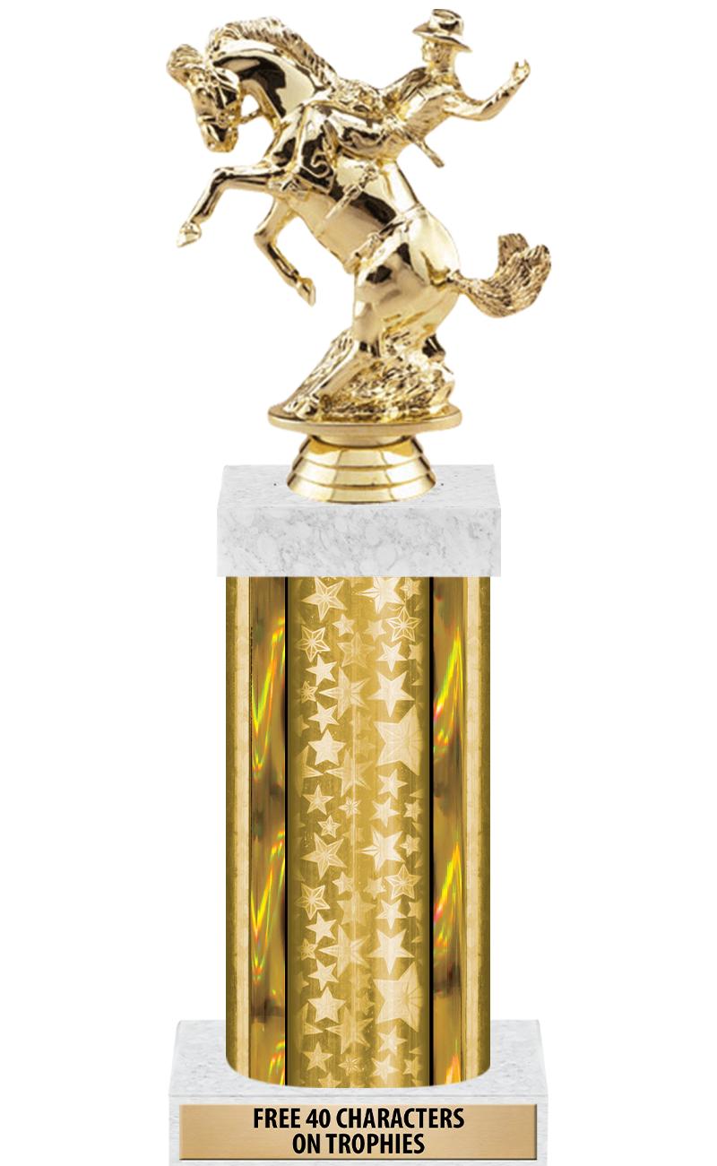 14"GOLD/GD-STARS-GD FIG/SQUARE