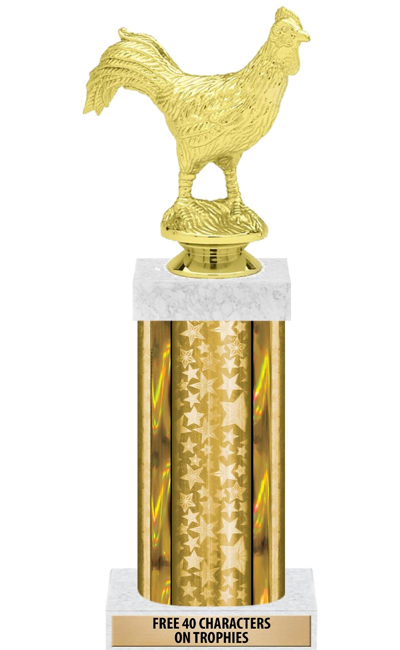 14"GOLD/GD-STARS-GD FIG/SQUARE