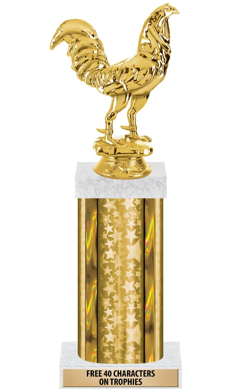 14"GOLD/GD-STARS-GD FIG/SQUARE