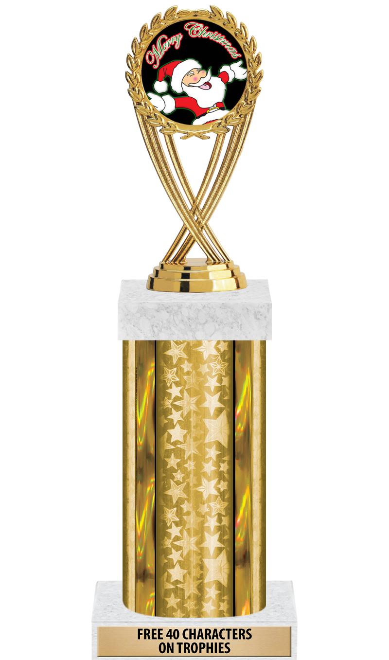 14"GOLD/GD-STARS-GD FIG/SQUARE