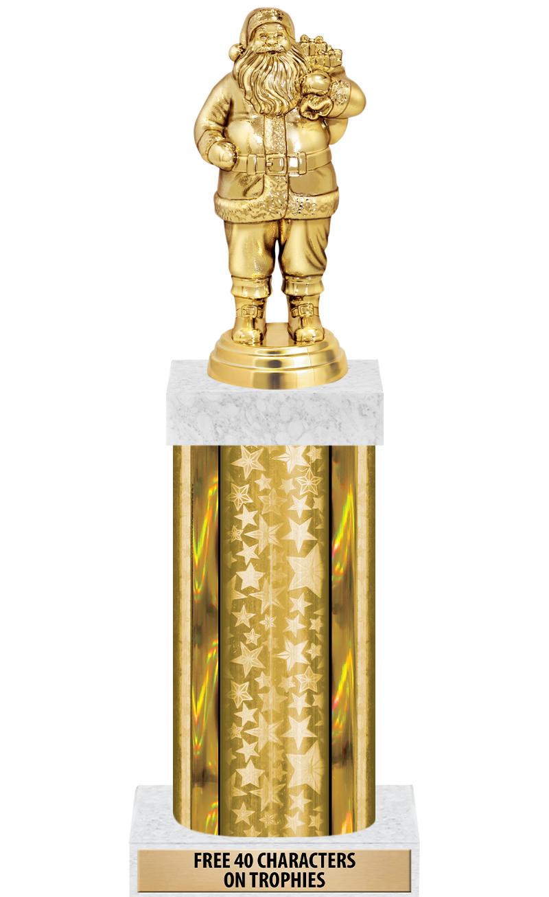 14"GOLD/GD-STARS-GD FIG/SQUARE