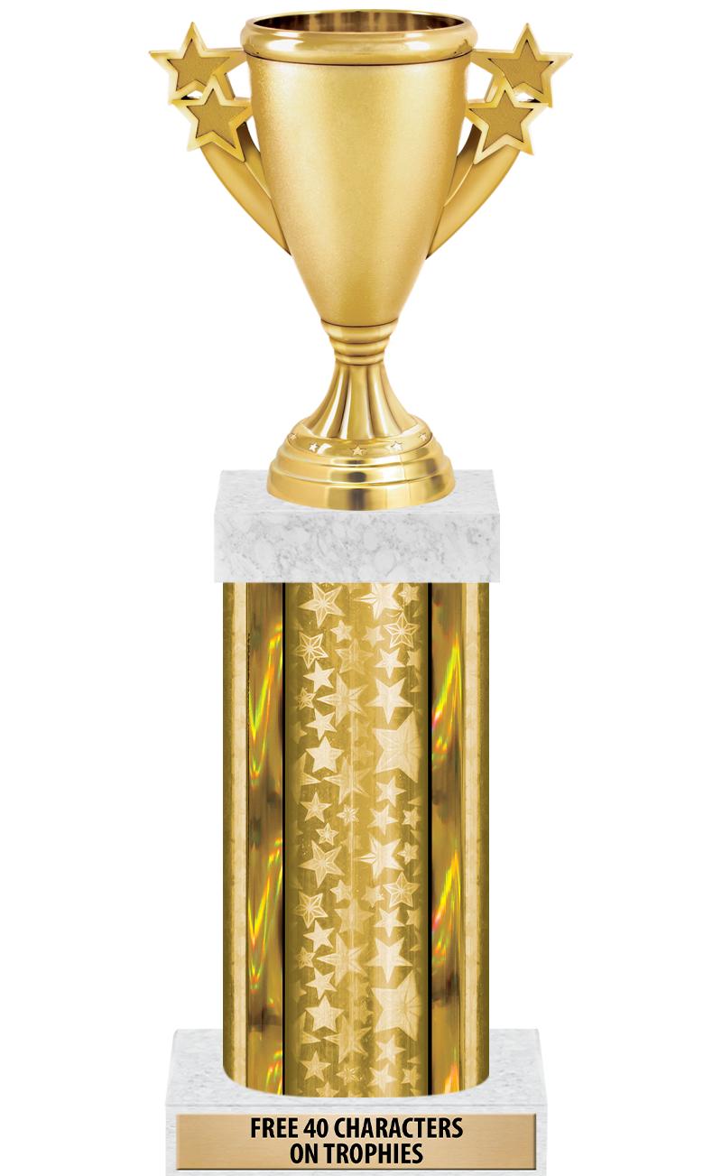 14"GOLD/GD-STARS-GD FIG/SQUARE