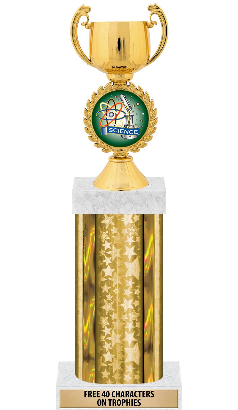 14"GOLD/GD-STARS-GD FIG/SQUARE