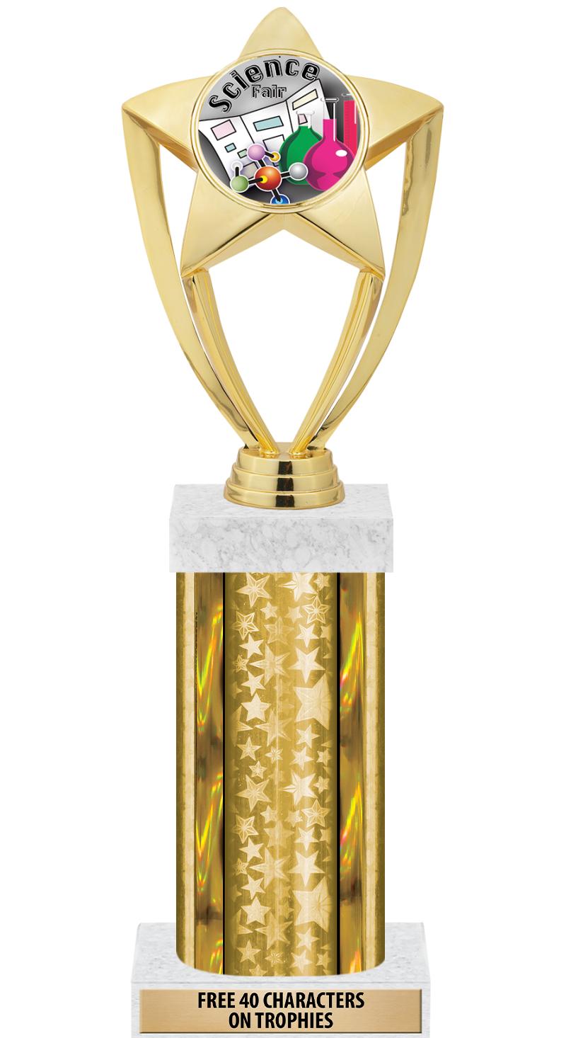 14"GOLD/GD-STARS-GD FIG/SQUARE