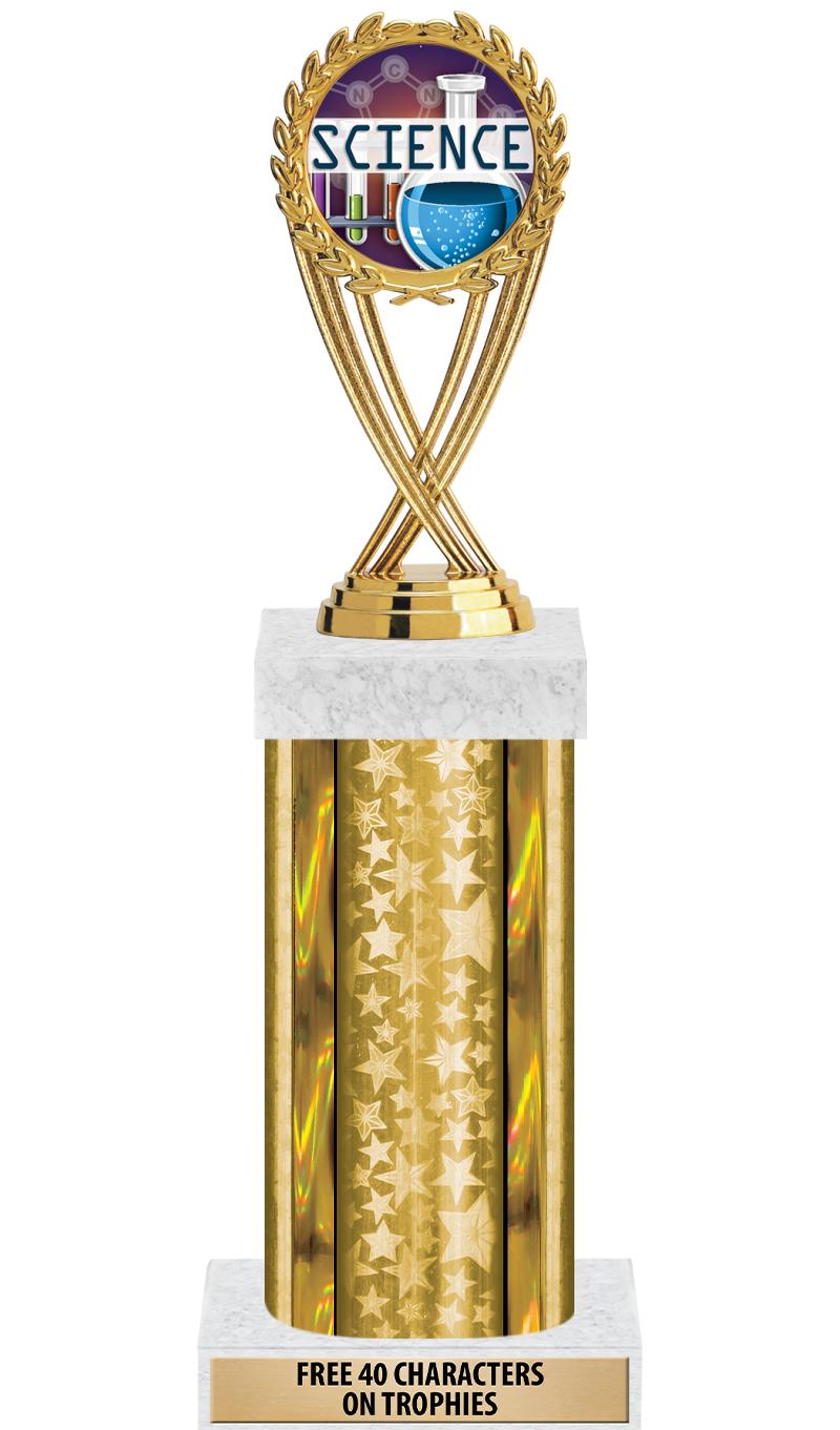 14"GOLD/GD-STARS-GD FIG/SQUARE