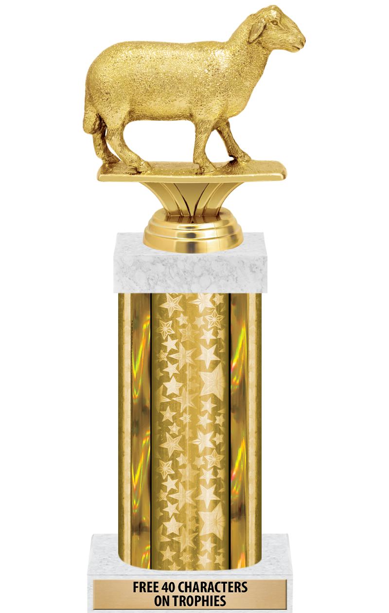 14"GOLD/GD-STARS-GD FIG/SQUARE