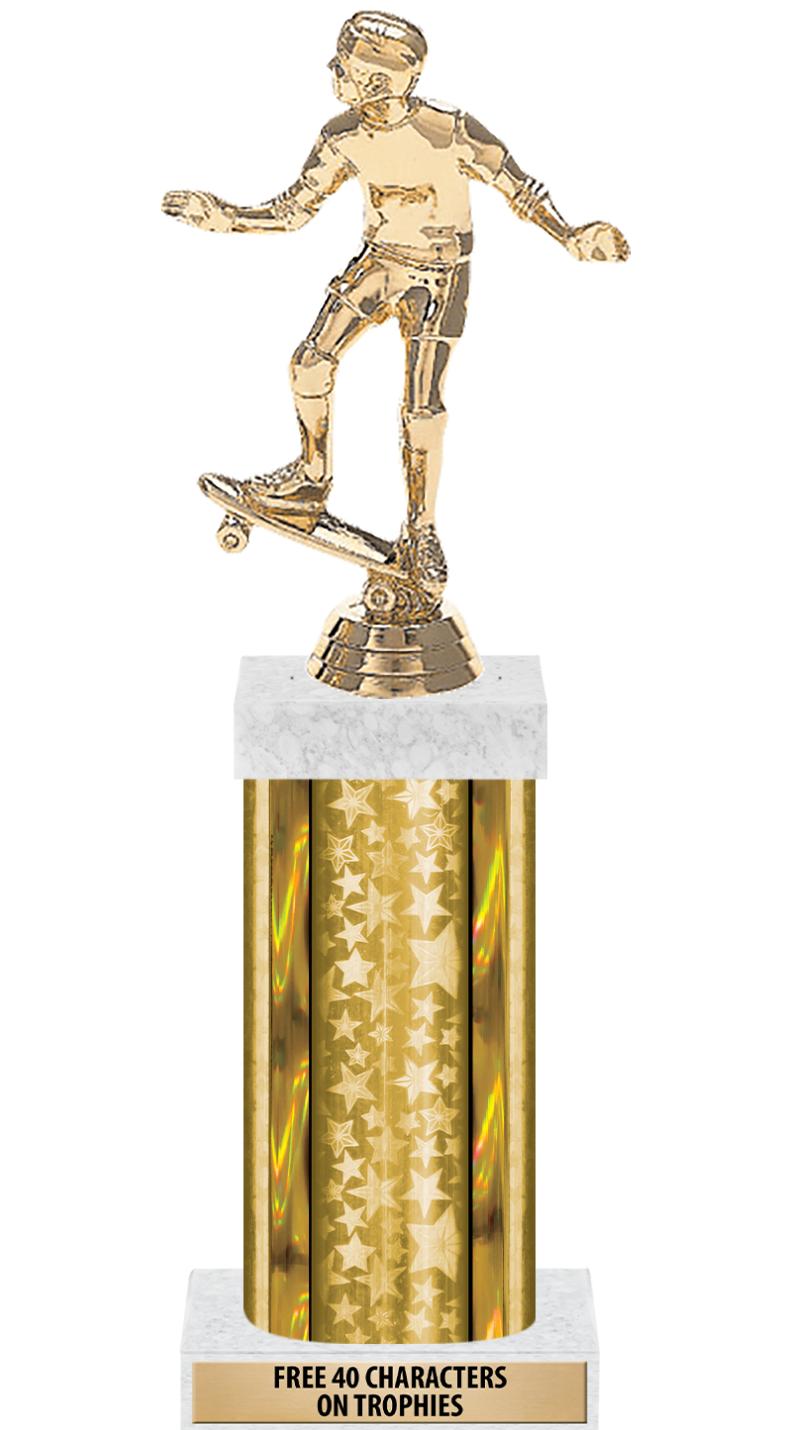 14"GOLD/GD-STARS-GD FIG/SQUARE