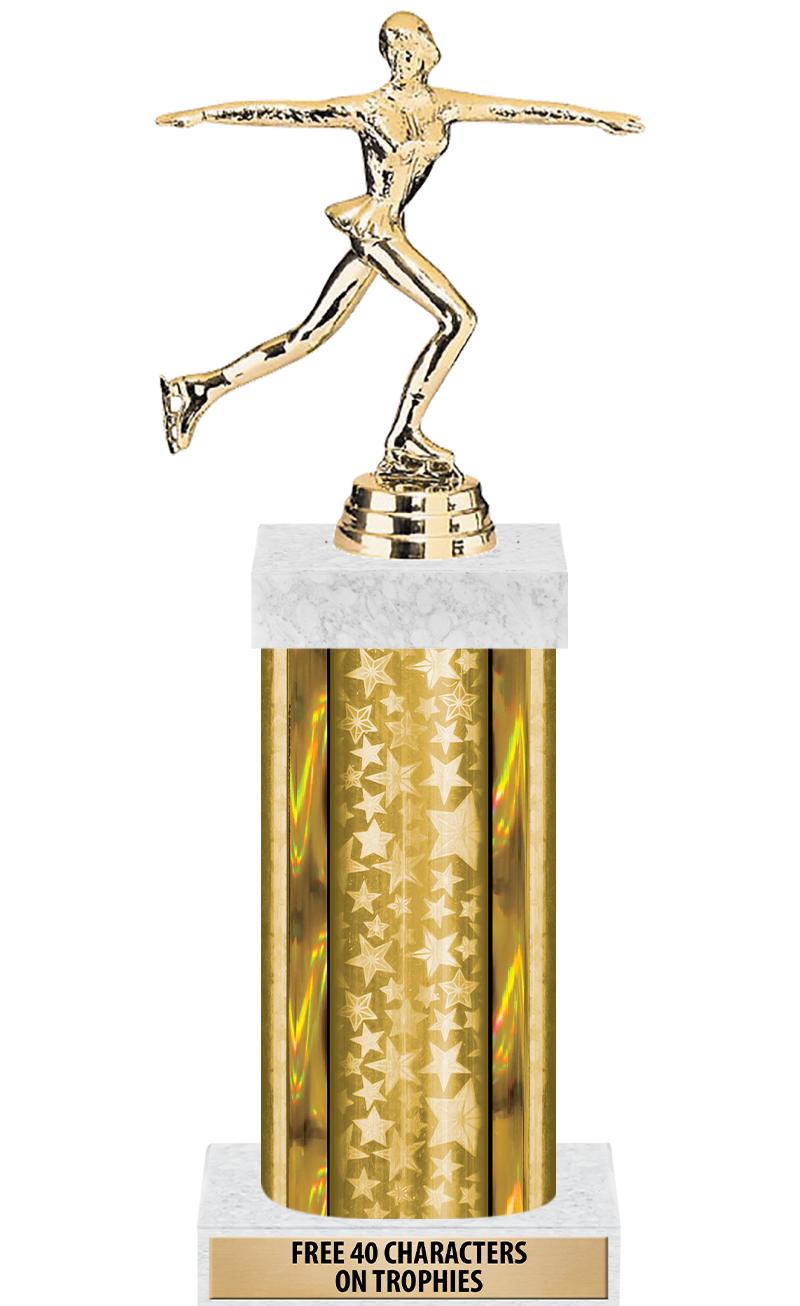 14"GOLD/GD-STARS-GD FIG/SQUARE