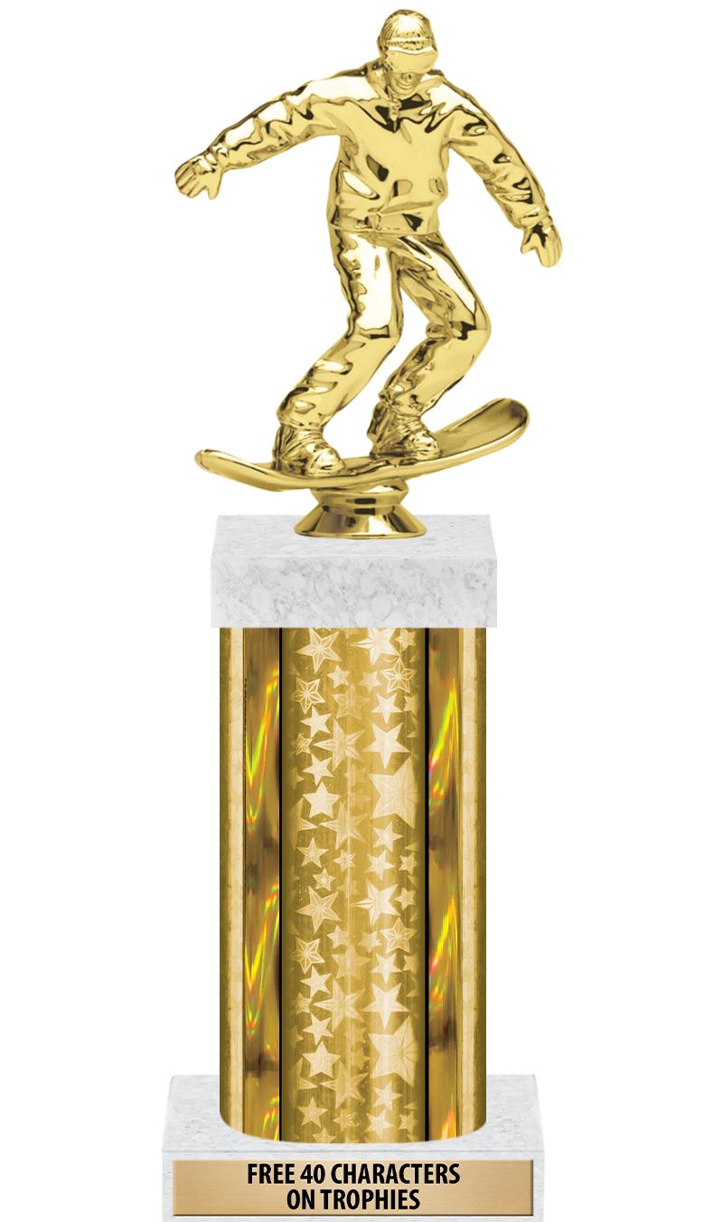 14"GOLD/GD-STARS-GD FIG/SQUARE
