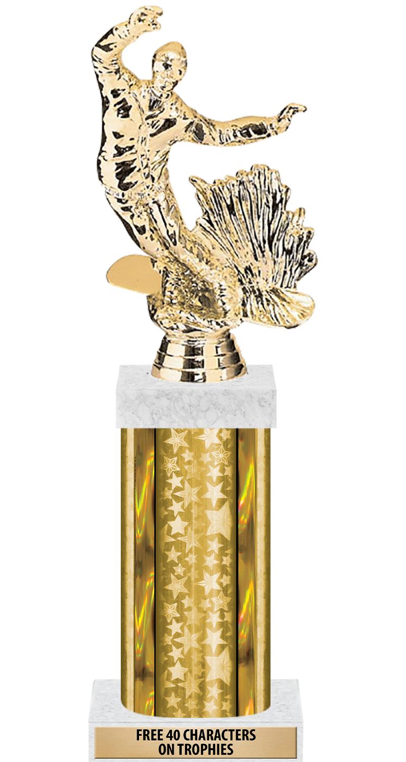 14"GOLD/GD-STARS-GD FIG/SQUARE