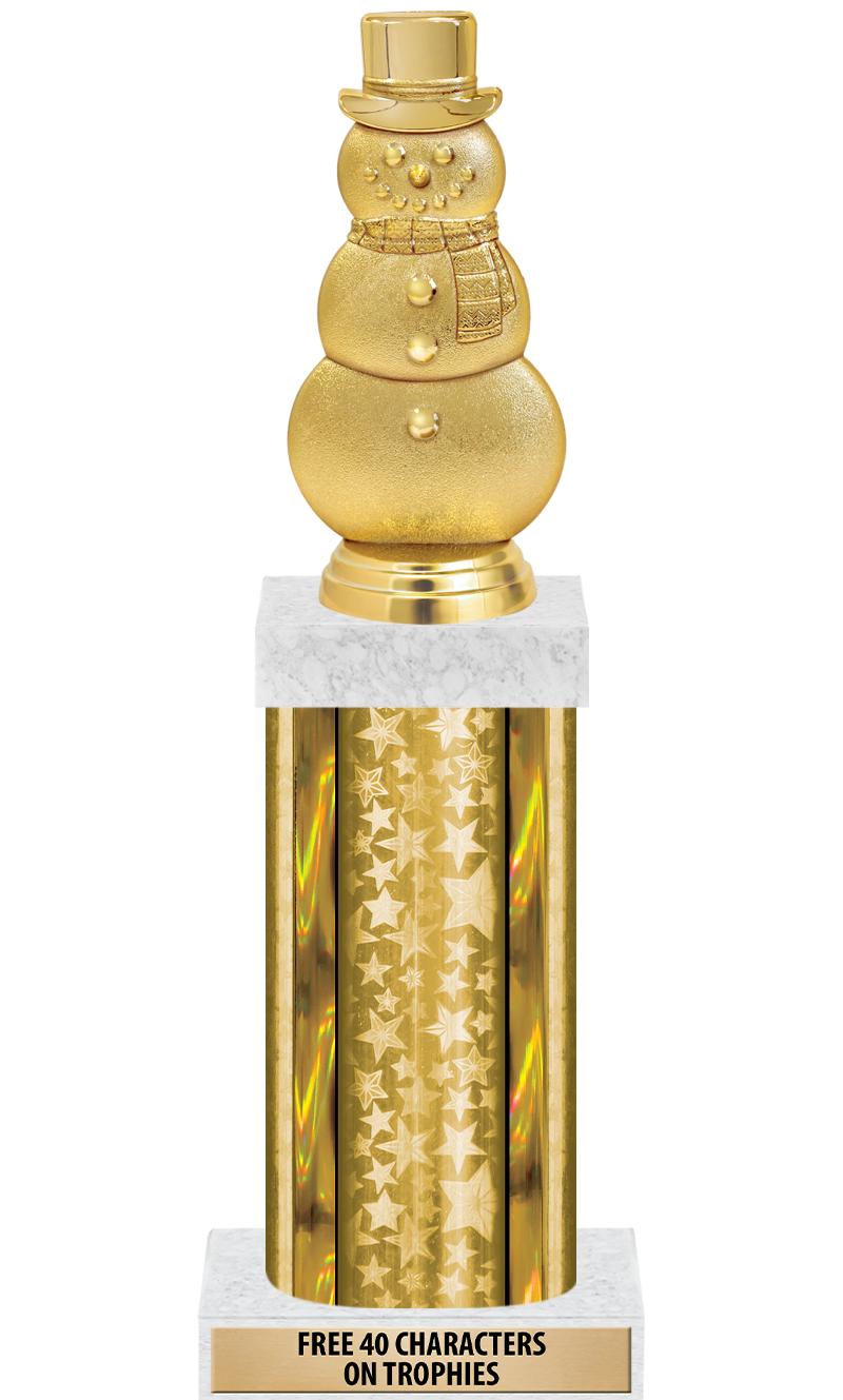 14"GOLD/GD-STARS-GD FIG/SQUARE