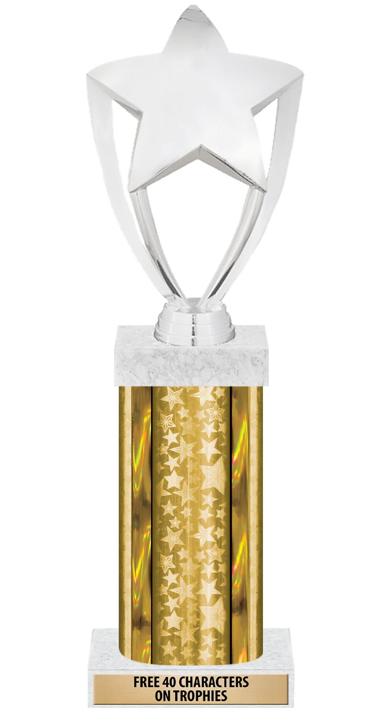 14"GOLD/GD-STARS-GD FIG/SQUARE