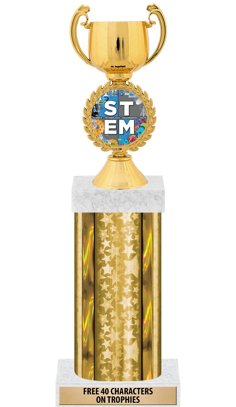 14"GOLD/GD-STARS-GD FIG/SQUARE