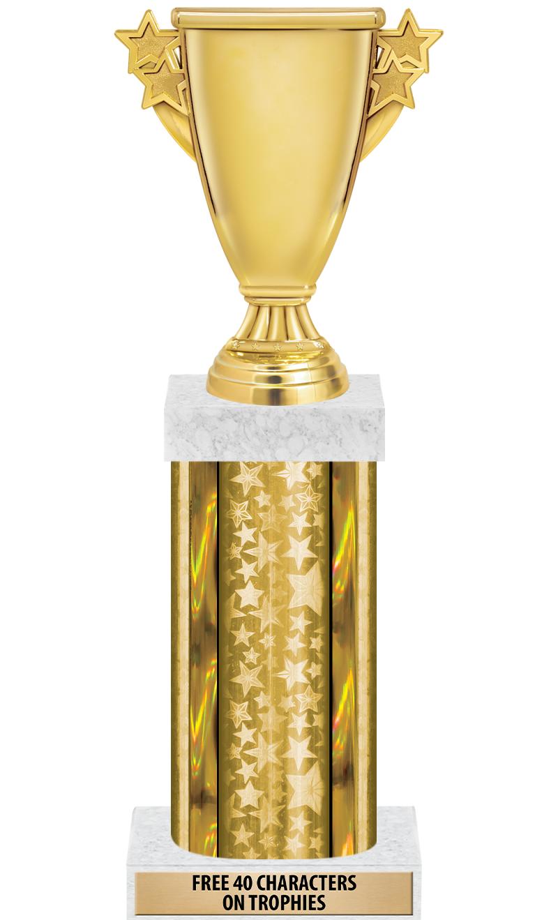 14"GOLD/GD-STARS-GD FIG/SQUARE