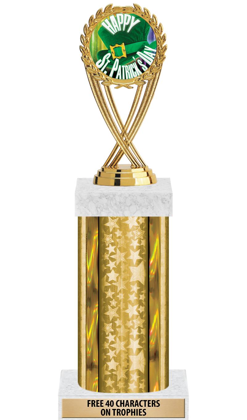 14"GOLD/GD-STARS-GD FIG/SQUARE