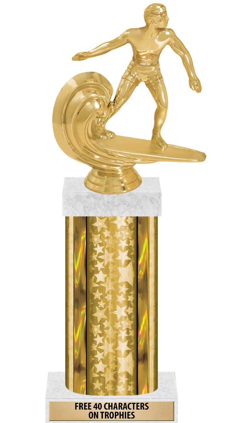 14"GOLD/GD-STARS-GD FIG/SQUARE