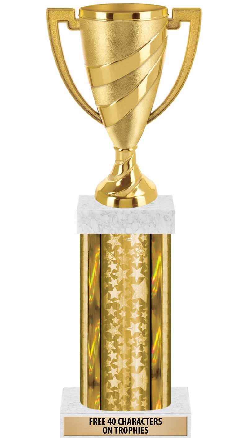 14"GOLD/GD-STARS-GD FIG/SQUARE