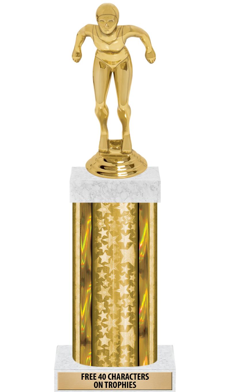 14"GOLD/GD-STARS-GD FIG/SQUARE