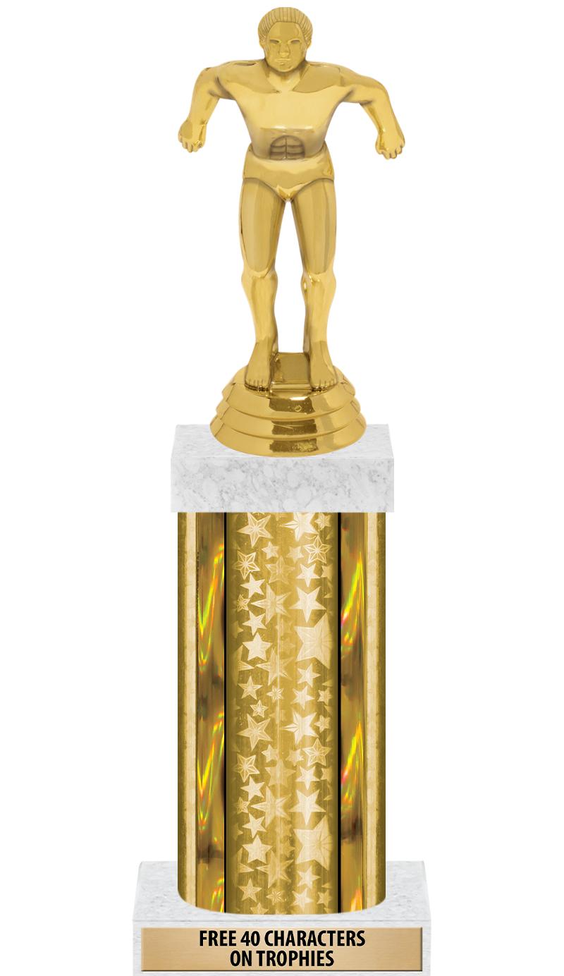 14"GOLD/GD-STARS-GD FIG/SQUARE