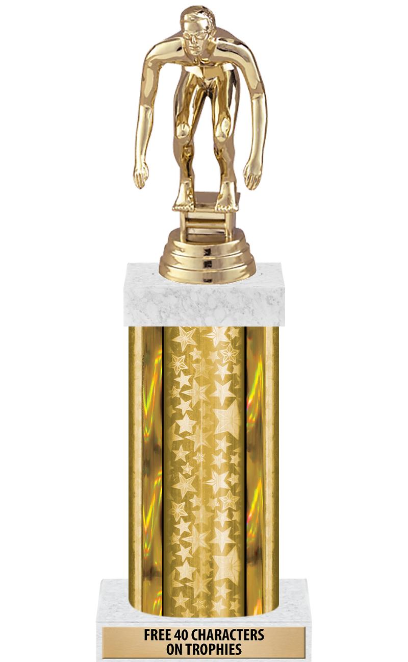 14"GOLD/GD-STARS-GD FIG/SQUARE