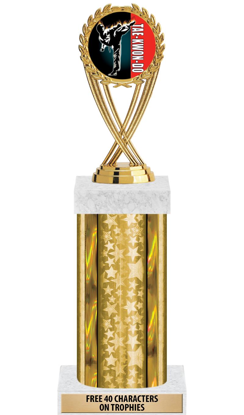 14"GOLD/GD-STARS-GD FIG/SQUARE